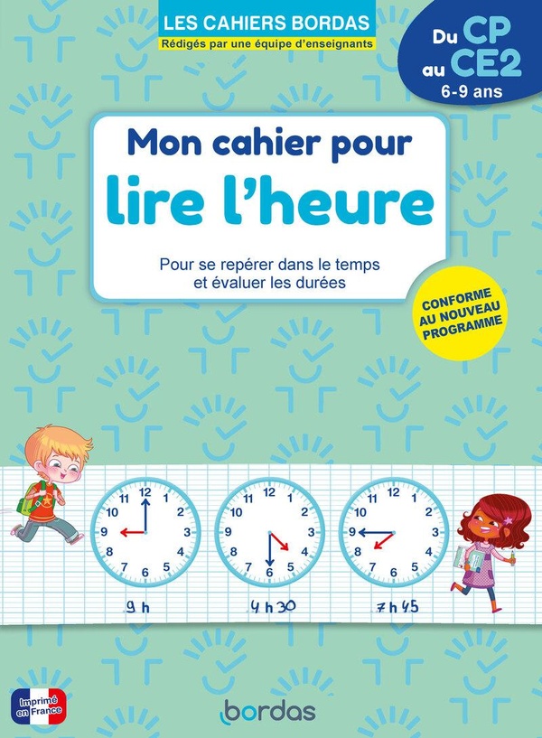MON CAHIER POUR LIRE L'HEURE