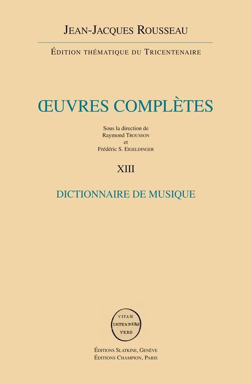 DICTIONNAIRE DE MUSIQUE