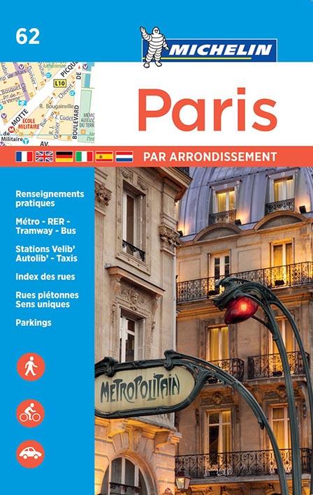 PLANS DE VILLE MICHELIN FRANCE - PARIS PAR ARRONDISSEMENT - PLAN ATLAS (AGRAFE)