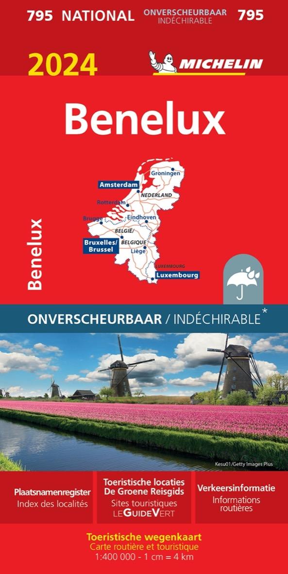CARTE NATIONALE EUROPE - CARTE NATIONALE BENELUX 2024 - INDECHIRABLE