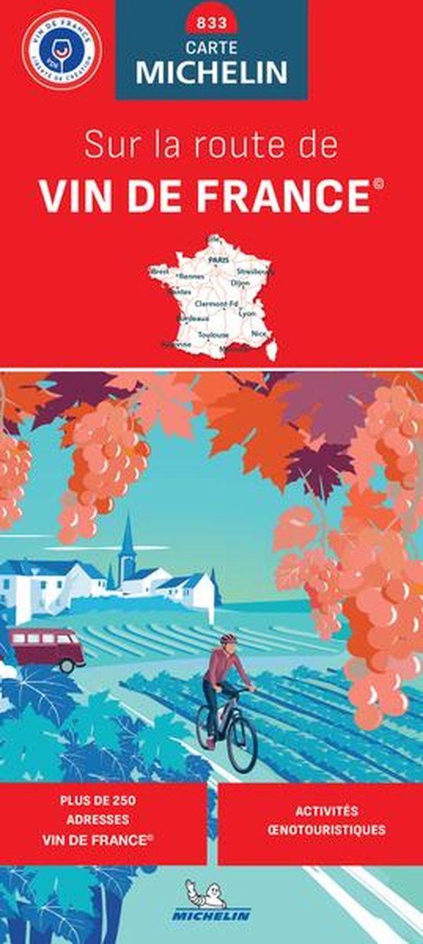 CARTE NATIONALE SUR LA ROUTE DE VIN DE FRANCE