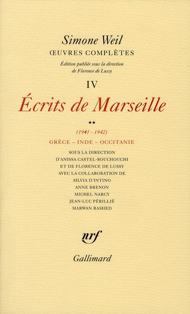 OEUVRES COMPLETES (TOME 4 VOLUME 2)-ECRITS DE MARSEILLE (1941-1942))