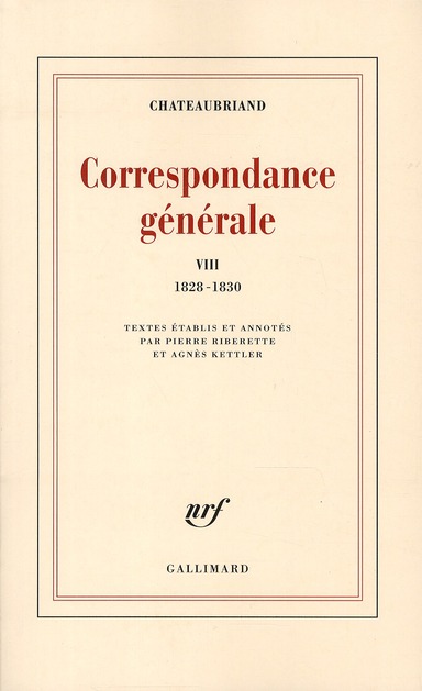 CORRESPONDANCE GENERALE (TOME 8-1828-1830)