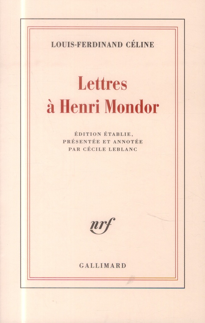 LETTRES A HENRI MONDOR