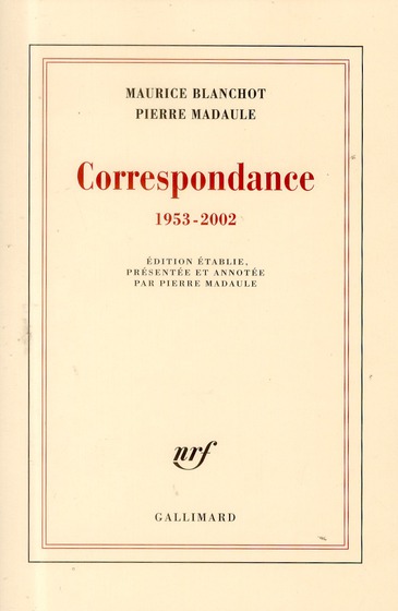 CORRESPONDANCE - (1953-2002)