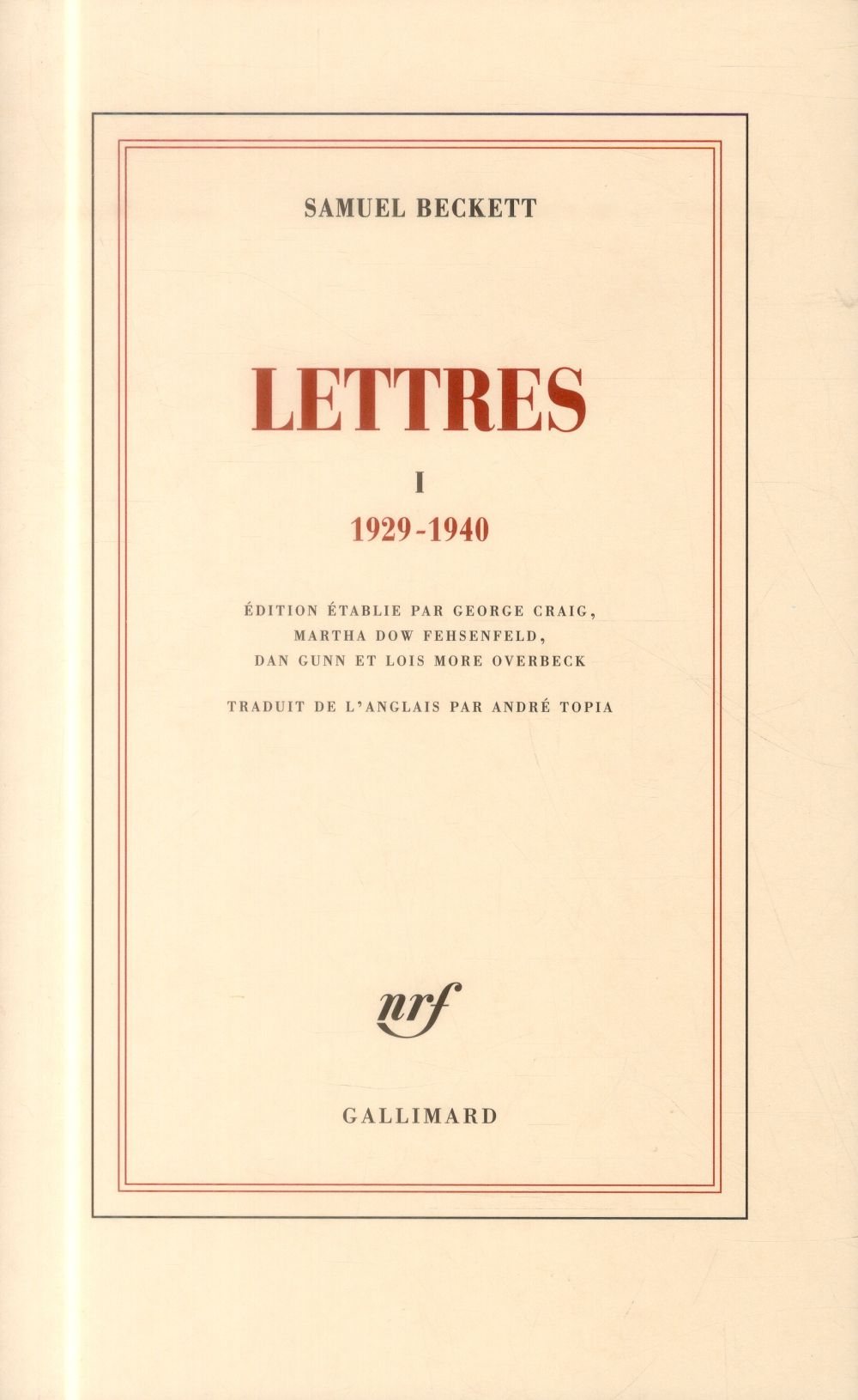 LETTRES - (1929-1940)