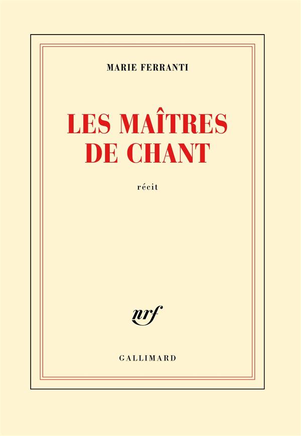 LES MAITRES DE CHANT RECIT