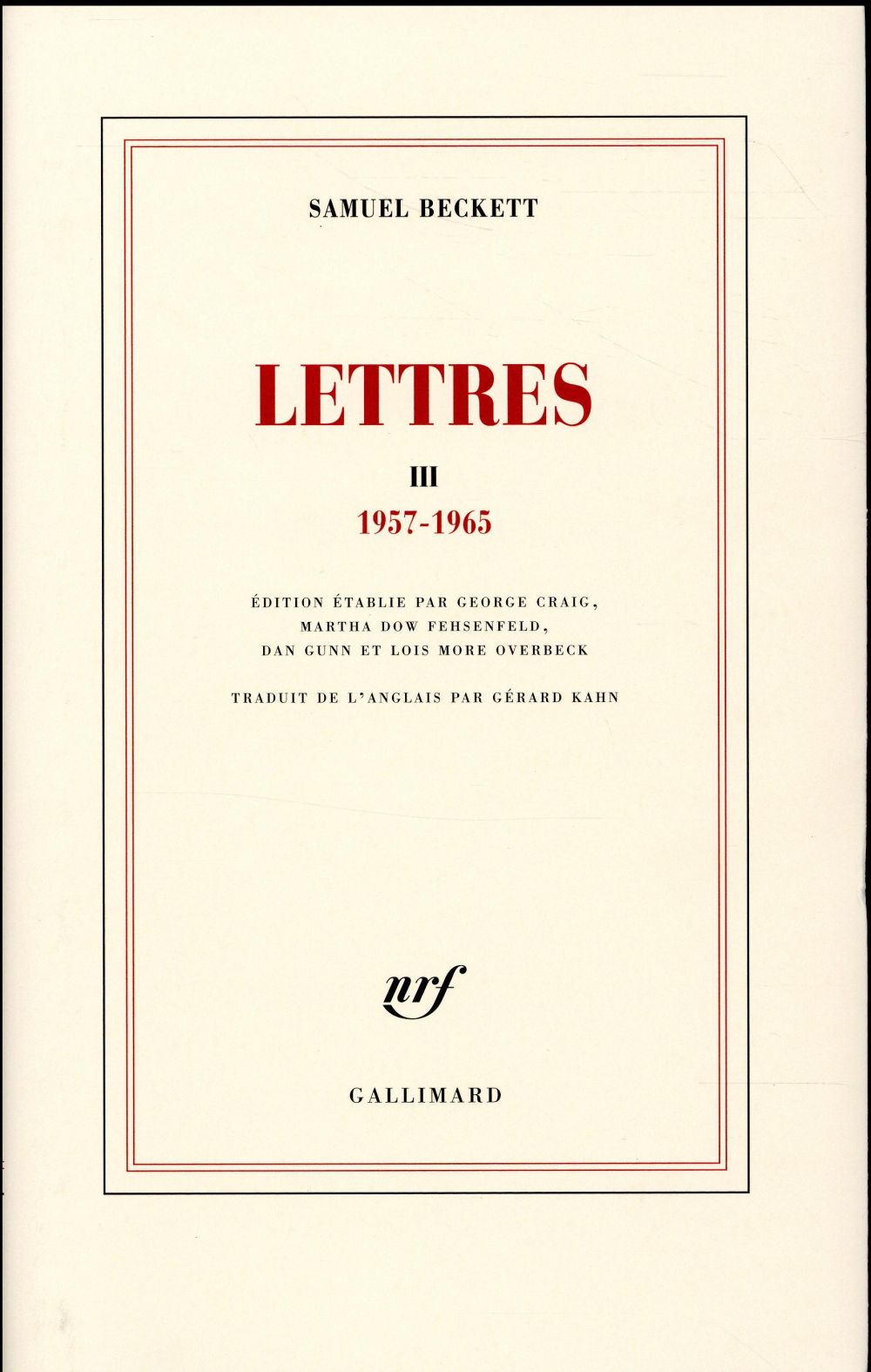 LETTRES III - (1957-1965)
