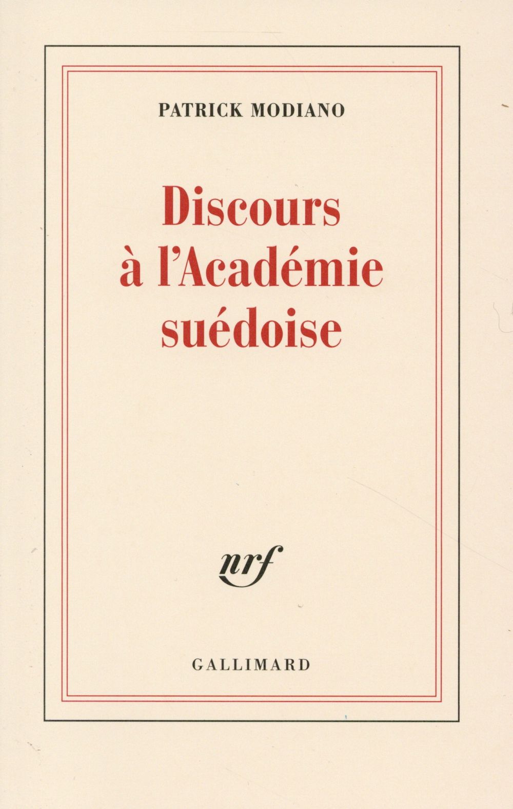 DISCOURS A L'ACADEMIE SUEDOISE
