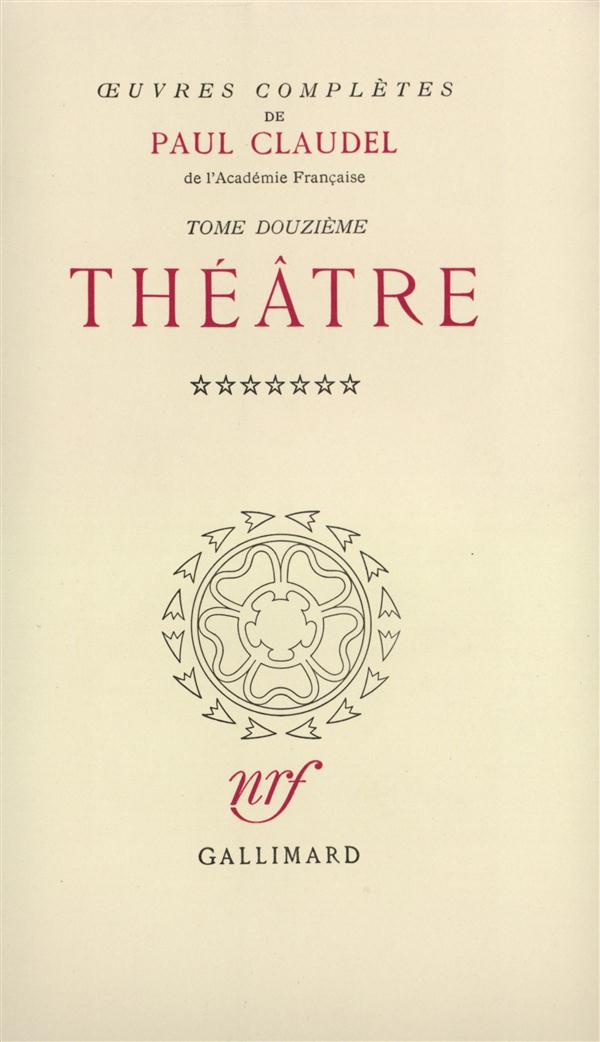 OEUVRES COMPLETES (TOME 12-THEATRE, VII)