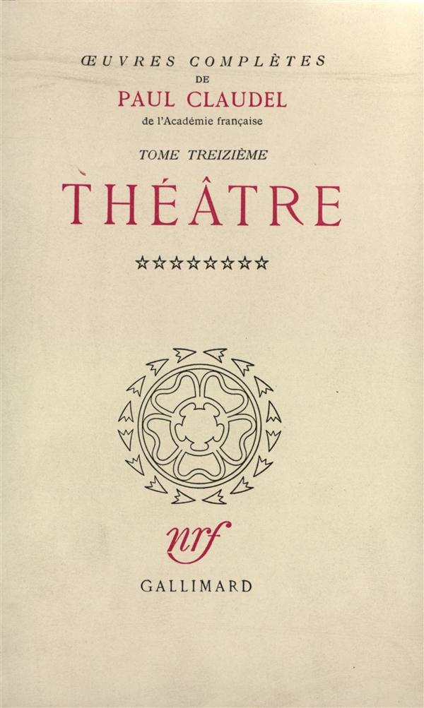 OEUVRES COMPLETES (TOME 13-THEATRE, VIII)