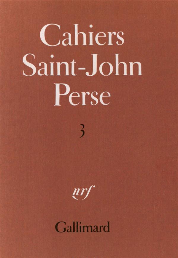 CAHIERS SAINT-JOHN PERSE