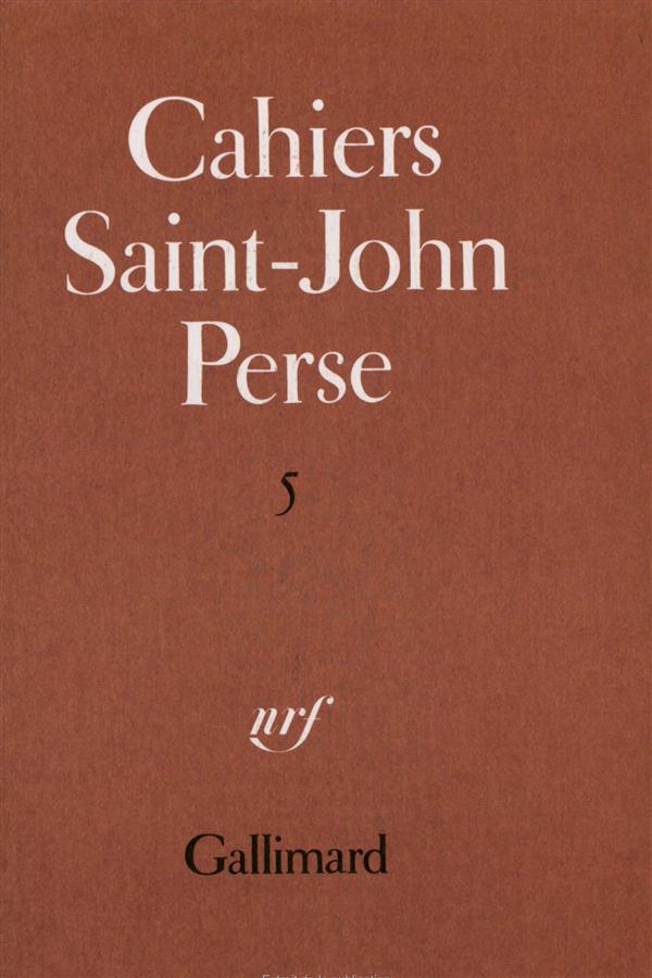 CAHIERS SAINT-JOHN PERSE