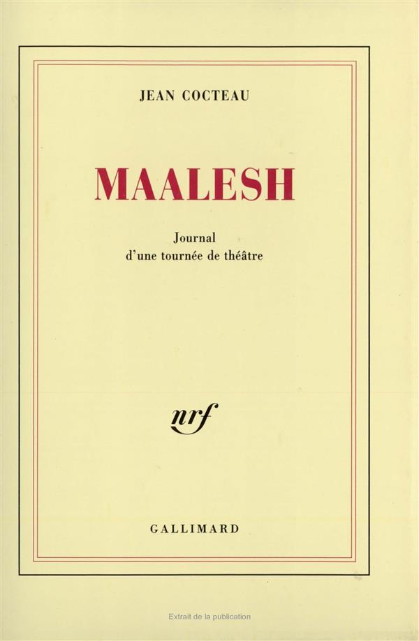 MAALESH - JOURNAL D'UNE TOURNEE DE THEATRE