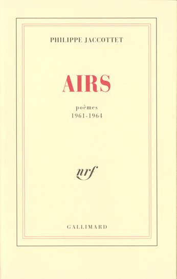 AIRS - POEMES 1961-1964