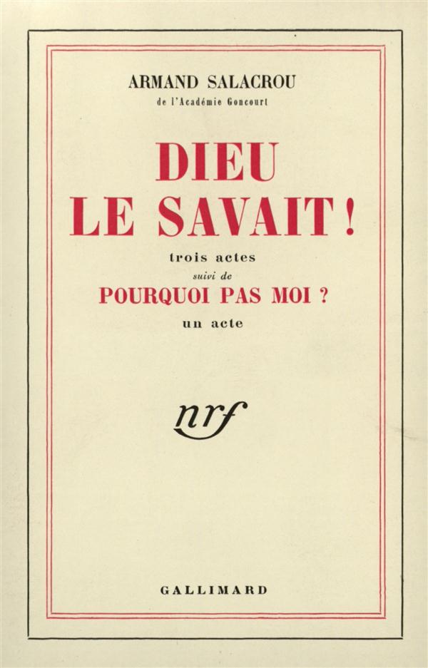 DIEU LE SAVAIT ! / POURQUOI PAS MOI ?