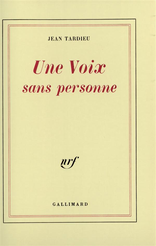UNE VOIX SANS PERSONNE
