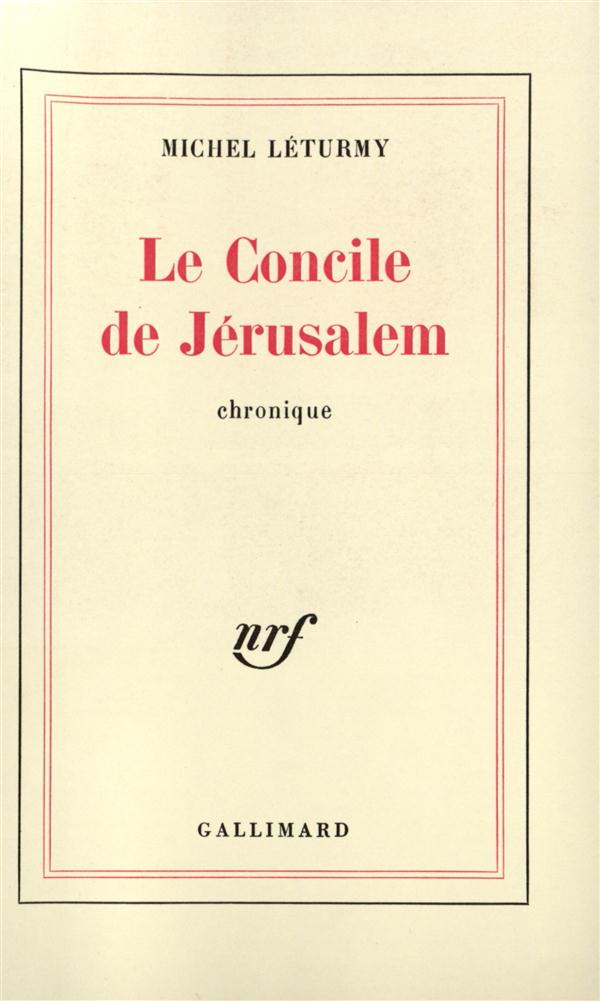 LE CONCILE DE JERUSALEM