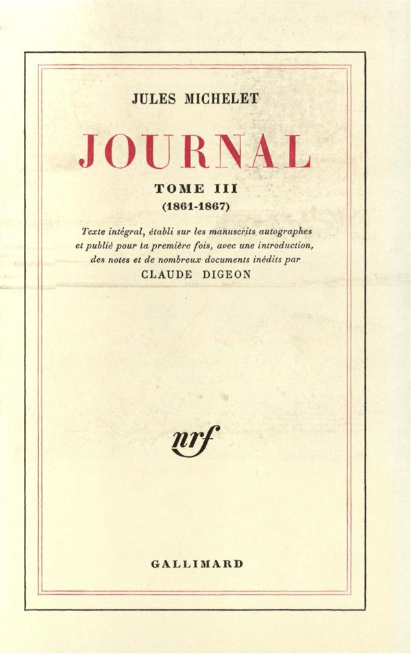 JOURNAL (TOME 3-1861-1867)