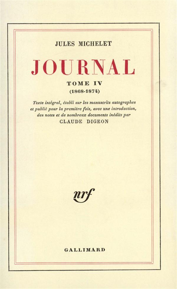 JOURNAL (TOME 4-1868-1874)