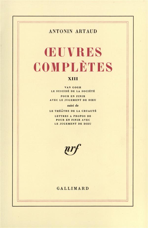 OEUVRES COMPLETES (TOME 13)