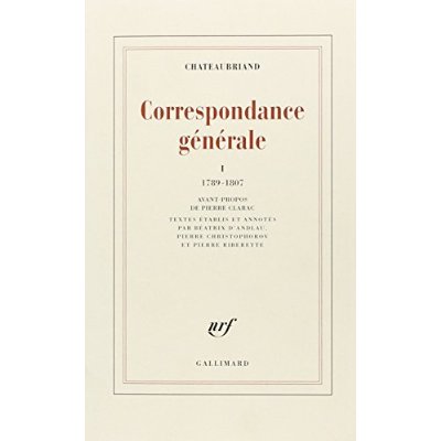 CORRESPONDANCE GENERALE - VOL01 - 1789-1807