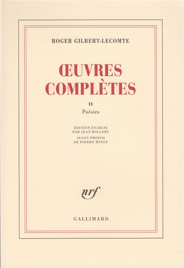 OEUVRES COMPLETES (TOME 2-POESIES)