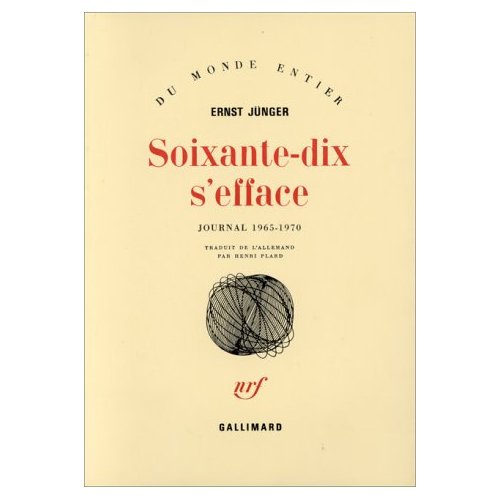 SOIXANTE-DIX S'EFFACE (TOME 1-1965-1970) - JOURNAL