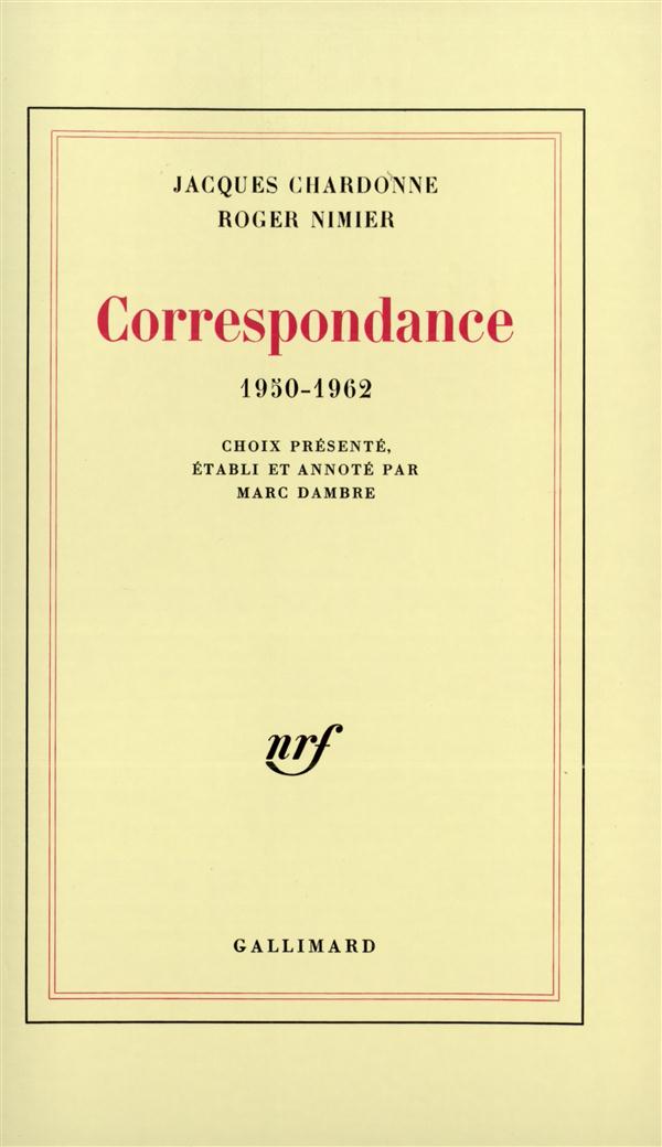 CORRESPONDANCE - (1950-1962)