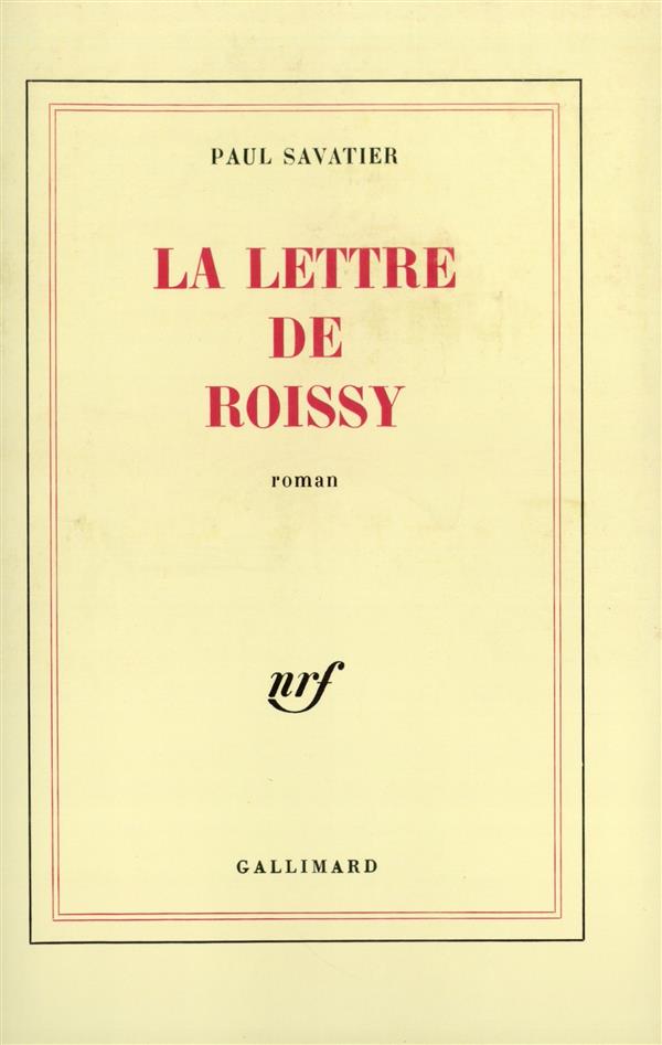 LA LETTRE DE ROISSY