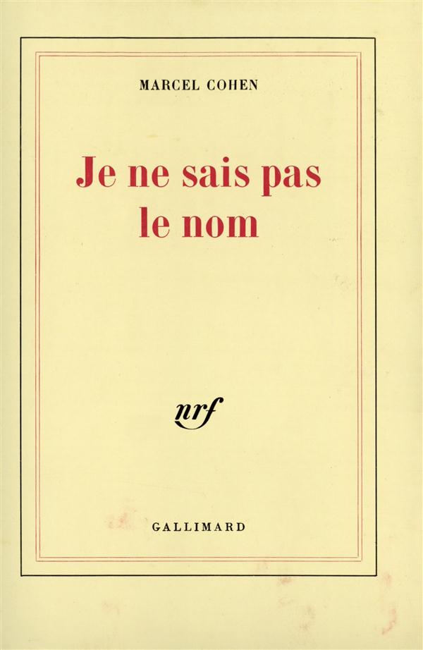 JE NE SAIS PAS LE NOM