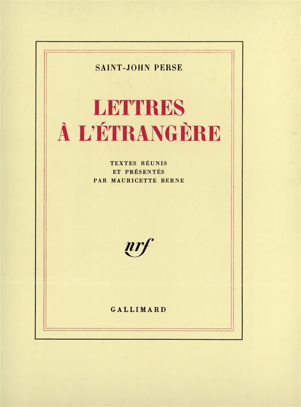 LETTRES A L'ETRANGERE