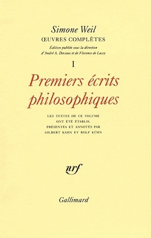 OEUVRES COMPLETES - VOL01 - PREMIERS ECRITS PHILOSOPHIQUES
