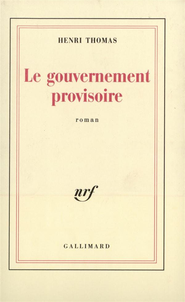 LE GOUVERNEMENT PROVISOIRE