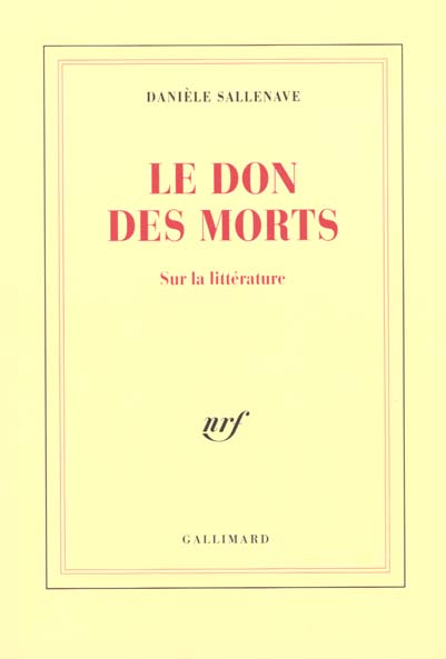 LE DON DES MORTS SUR LA LITTERATURE