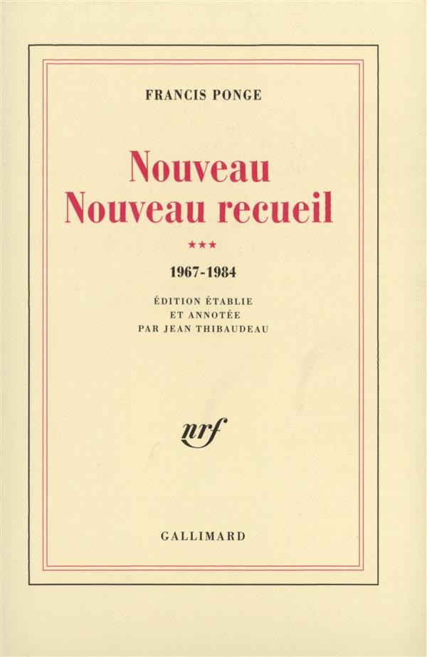 NOUVEAU NOUVEAU RECUEIL - VOL03 - 1967-1984