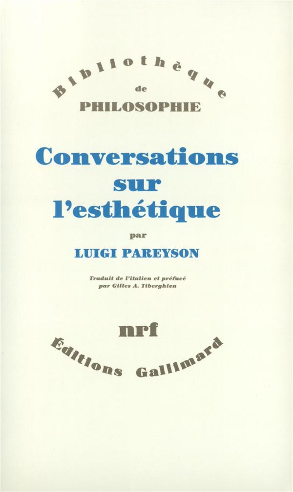 CONVERSATIONS SUR L'ESTHETIQUE