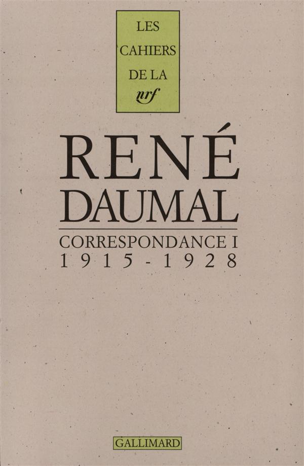 CORRESPONDANCE (TOME 1-1915-1928)