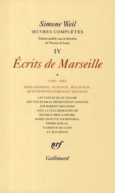 OEUVRES COMPLETES - VOL04 - ECRITS DE MARSEILLE (1940-1942) 1
