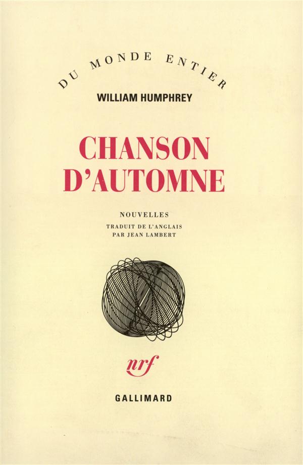 CHANSON D'AUTOMNE