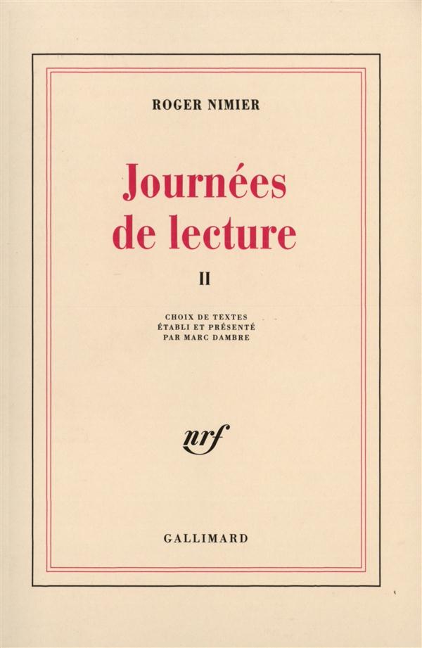 JOURNEES DE LECTURE - 1951-1962