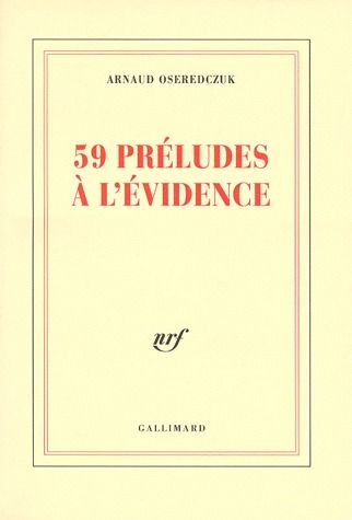 59 PRELUDES A L'EVIDENCE