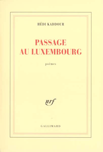 PASSAGE AU LUXEMBOURG POEMES
