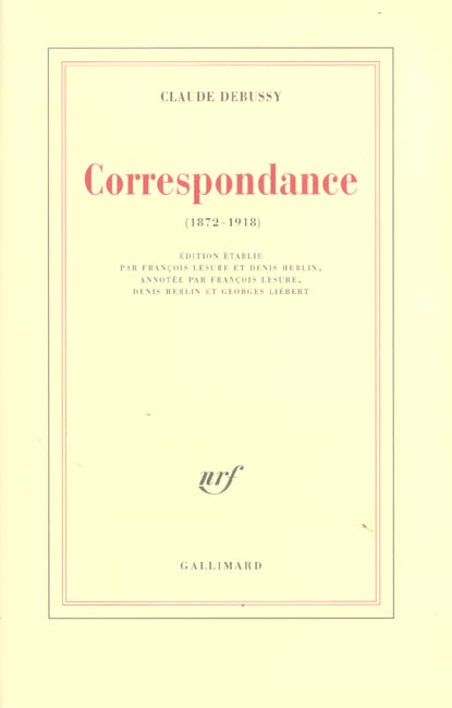 CORRESPONDANCE - (1872-1918)