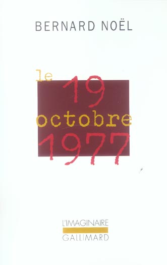 LE 19 OCTOBRE 1977