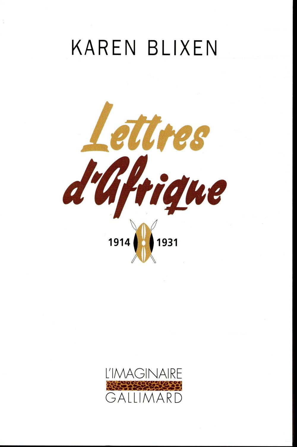 LETTRES D'AFRIQUE - (1914-1931)