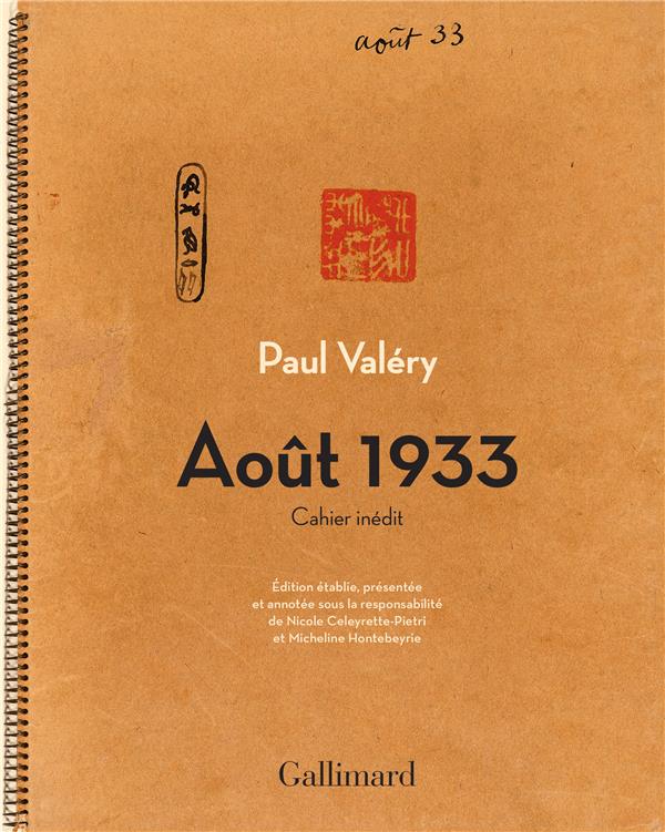 AOUT 1933 - CAHIER INEDIT