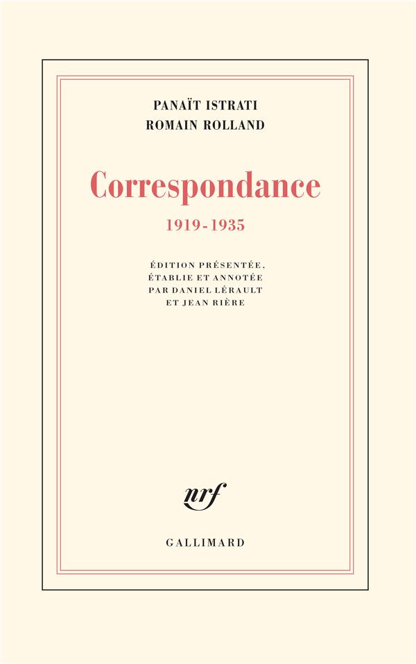 CORRESPONDANCE - (1919-1935)