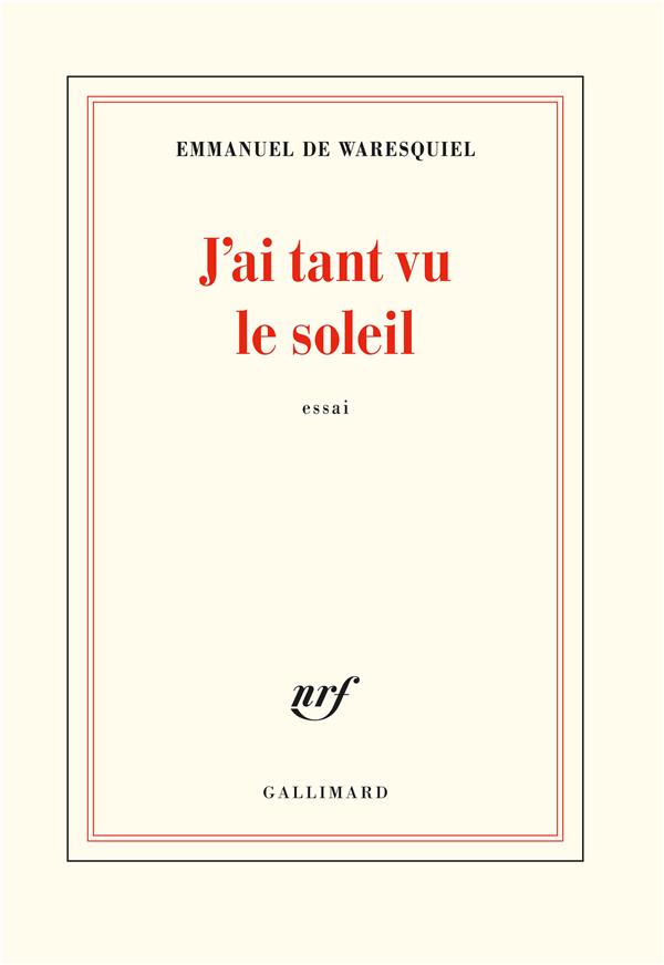 J'AI TANT VU LE SOLEIL