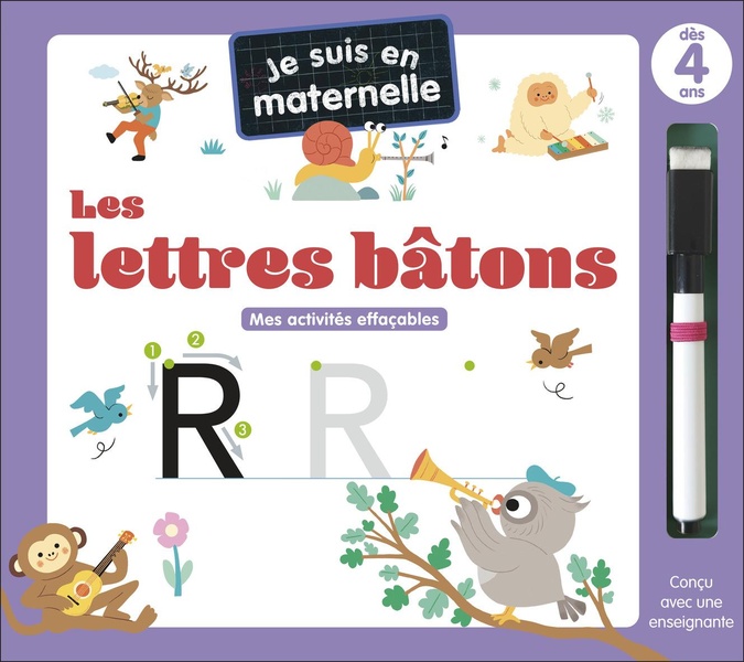 JE SUIS EN MATERNELLE - LES LETTRES BATONS - MES ACTIVITES EFFACABLES
